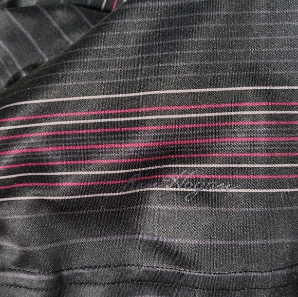 Ben Hogan Men's Black/Purple Striped 3 Button Short Sleeve Polo Shirt Sz Medium - Picture 5 of 7